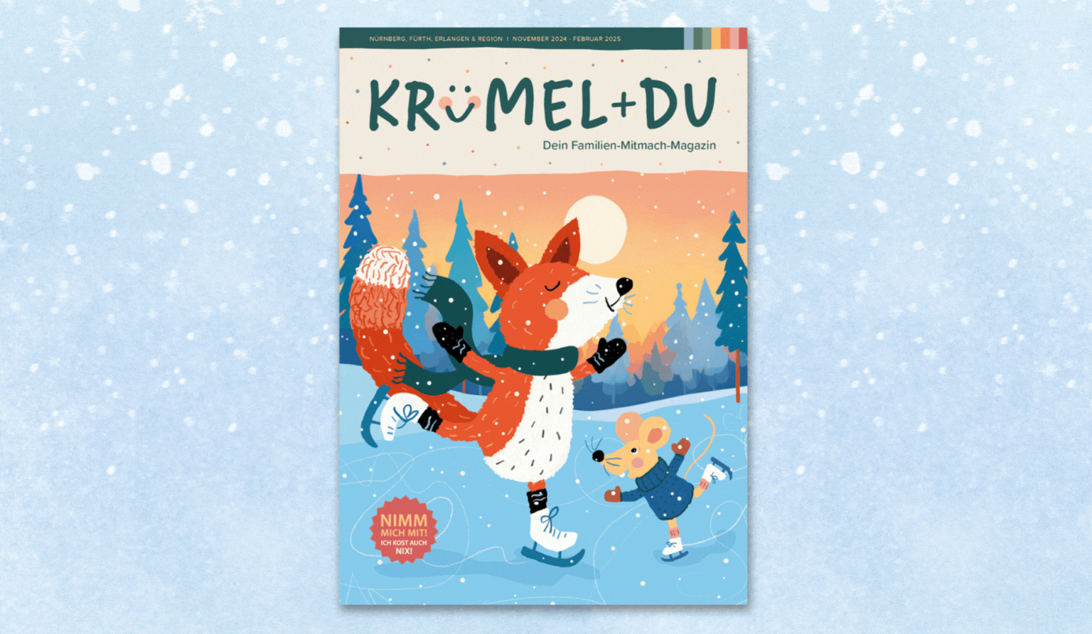 Titel des aktuellen KRÜMEL + DU Familien-Mitmach-Magazines Titel des aktuellen KRÜMEL + DU Familien-Mitmach-Magazines zum Thema Freundschaft